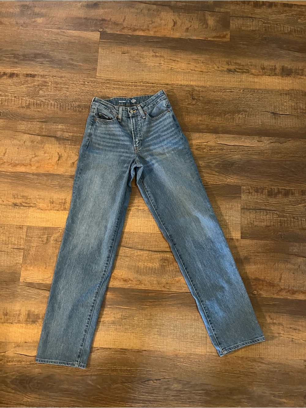 Old Navy Medium Blue High-Rise Relaxed Jeans